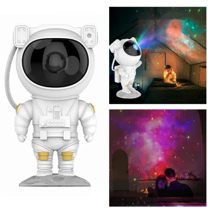 Creative Astronaut Galaxy Starry Sky Projector Nightlight USB Atmospher Bedroom Table Lamp - Image 2