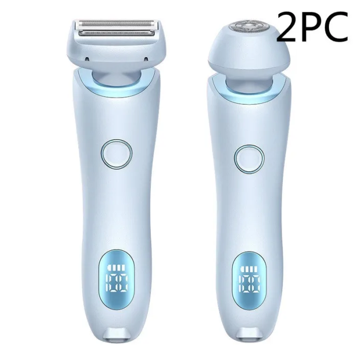 2 In 1 Hair Removal Epilator USB Rechargeable Trimmer Women Body Razor Face Leg Armpit Bikini Hand Pubic Shaver Hair Remover - Image 23