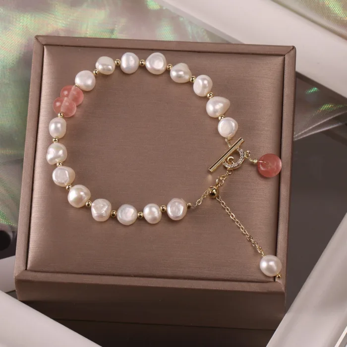 Women Irregular Freshwater Pearl Adjustable Bracelet - Image 7