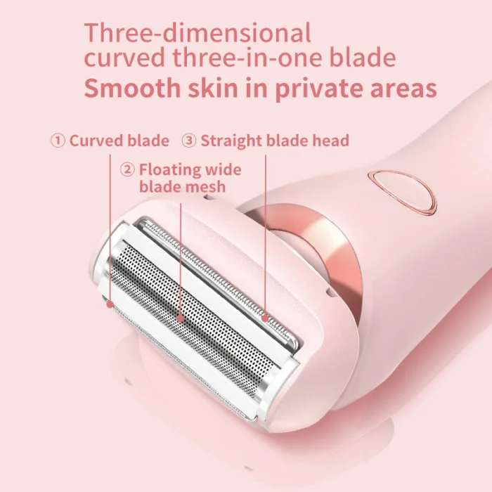 2 In 1 Hair Removal Epilator USB Rechargeable Trimmer Women Body Razor Face Leg Armpit Bikini Hand Pubic Shaver Hair Remover - Image 5