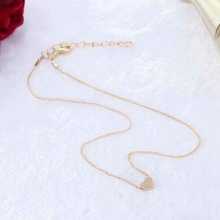 Simple Fashion Gold Color Double-sided Love Pendant Necklaces Clavicle Chains Necklace Women Jewelry Valentines Day Gift - Image 5