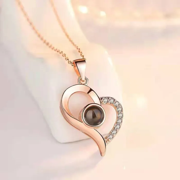 Hot Valentine's Day Gifts Metal Rose Jewelry Gift Box Necklace For Wedding Girlfriend Necklace Gifts - Image 6