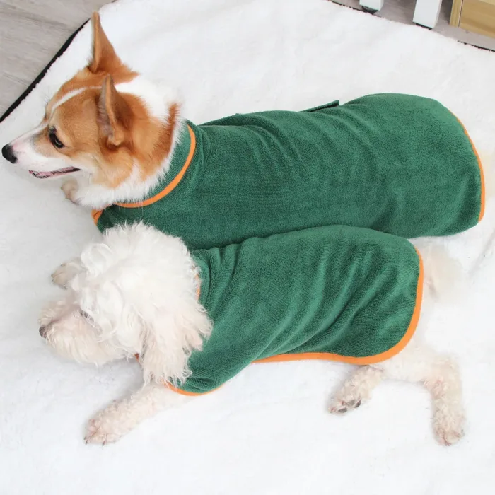 Absorbent Pet Bathrobe With Waist-wrapped Microfiber - Image 3