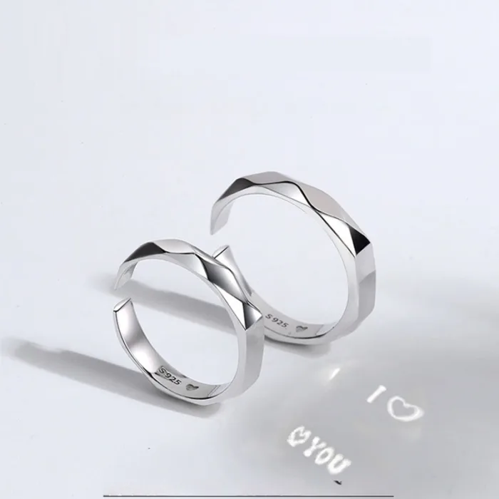 S925 Sterling Silver Rings By Light Reflect Show Surprise Love Pattern Surface Hidden New Jewelry Romantic Party Gift Wedding Engagement - Image 9