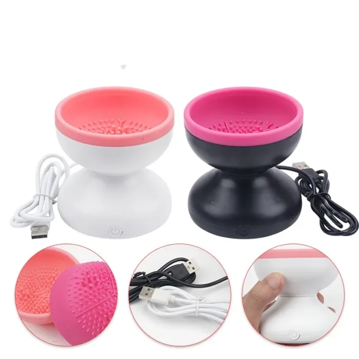 Electric Makeup Brush Cleaner Machine Portable Automatic USB Cosmetic Brush Cleaner Tools For All Size Beauty Makeup Brushes Set - Image 5