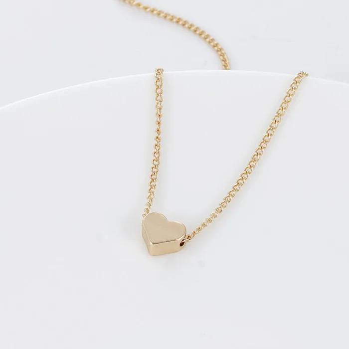 Simple Fashion Gold Color Double-sided Love Pendant Necklaces Clavicle Chains Necklace Women Jewelry Valentines Day Gift - Image 6