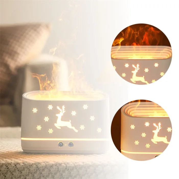 Elk Flame Humidifier Diffuser Mute Household Atmosphere Lamp Christmas Home Decorations - Image 6