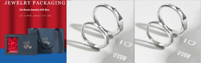 S925 Sterling Silver Rings By Light Reflect Show Surprise Love Pattern Surface Hidden New Jewelry Romantic Party Gift Wedding Engagement - Image 15