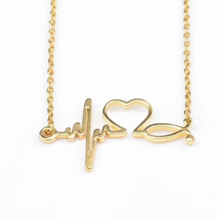 Heartbeat Necklace Women Love Heart Necklaces - Image 4