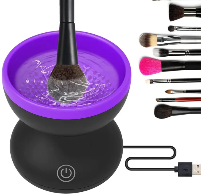 Electric Makeup Brush Cleaner Machine Portable Automatic USB Cosmetic Brush Cleaner Tools For All Size Beauty Makeup Brushes Set - Image 8