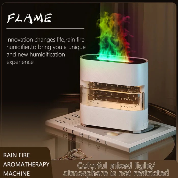 2024 New Products Rain Cloud Fire Humidifier Water Drip Novedades 2024 Rain Water Diffuser Fire Flame Humidifier Aroma Diffuser - Image 4