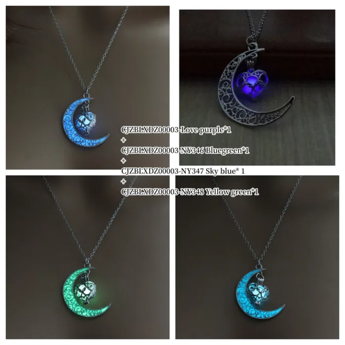 Glowing Pendant Necklaces Silver Plated Chain Necklaces - Image 14